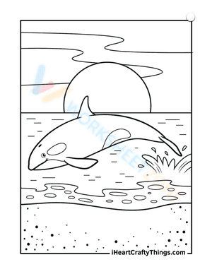 Swimming whale