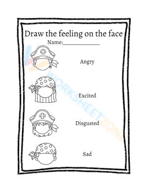 Draw the feeling on the face 3
