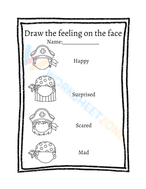 Draw the feeling on the face