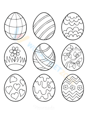 Easter eggs in different patterns 3