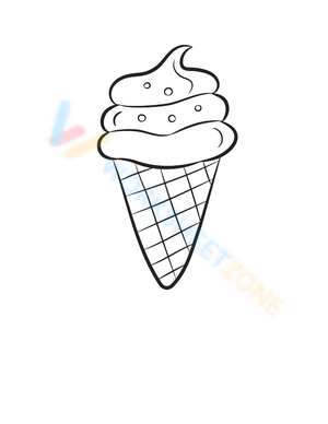 A cone of ice cream
