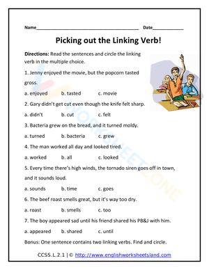 Picking out the Linking Verb!