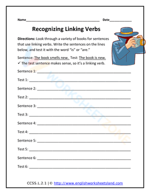Recognizing Linking Verbs