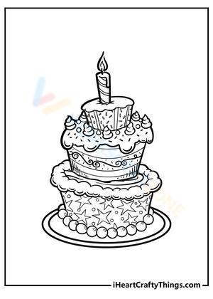 Delighted birthday cake