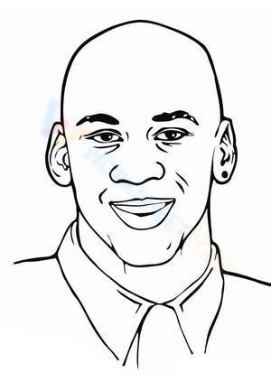 A portrait of Michael Jordan