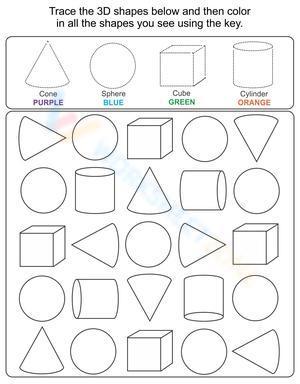 Trace the 3D shapes