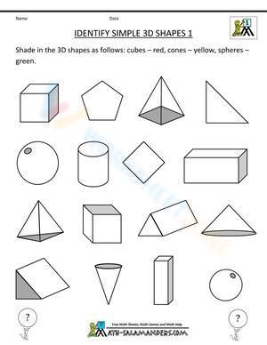 Identify simple 3D shapes