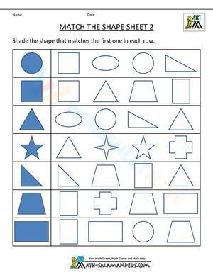 Match the shape sheet 2