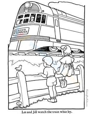 Kids watching the train