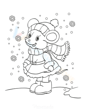 Cute Winter Mouse