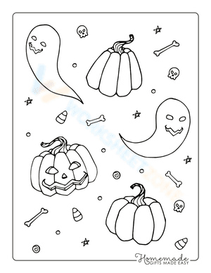 Pumpkins and ghosts