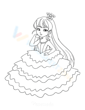 Princess with layered dress