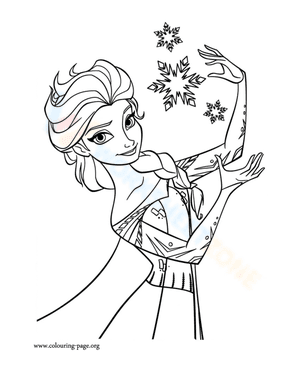 Elsa making snowflakes