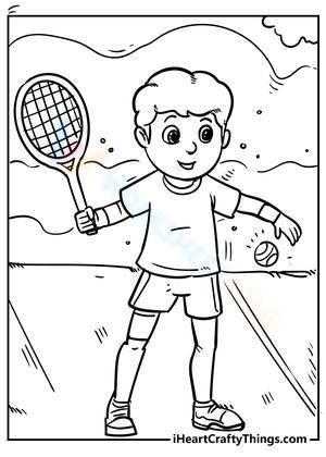 Little Boy Playing Tennis