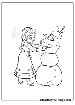 Elsa Building a Snowman