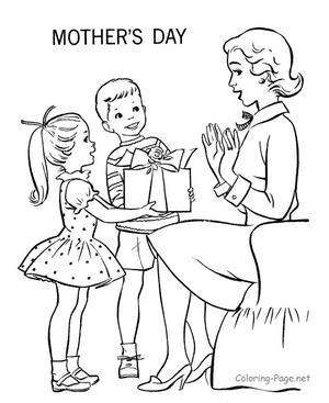 Giving present on mother's day