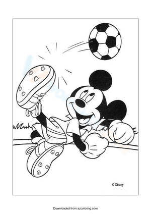 Mickey Playing Football