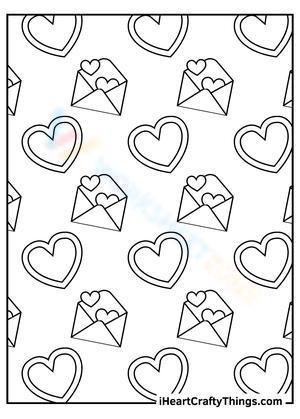 Love letter envelopes and heart shapes