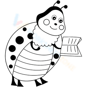 Ladybug reading book