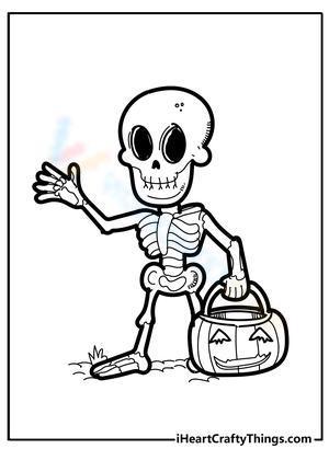 Skeleton with pumpkin