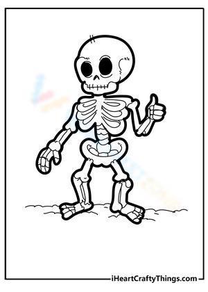 Joyful dancing skeleton