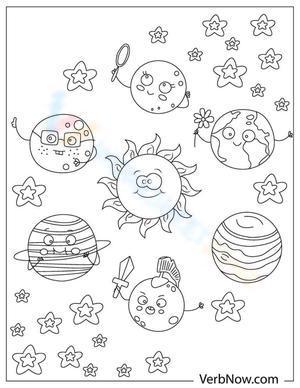 Cartoon solar system 