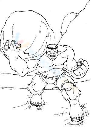 Hulk Holding Rock