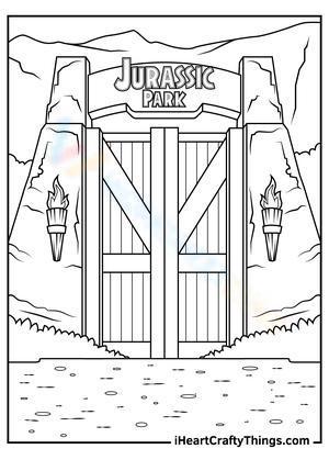 The door of Jurassic park