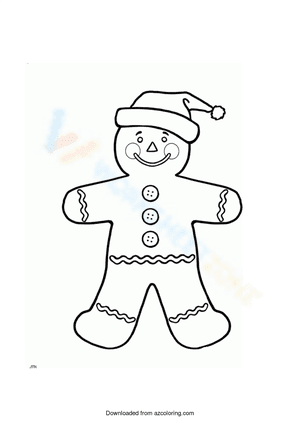 The snow gingerbread man