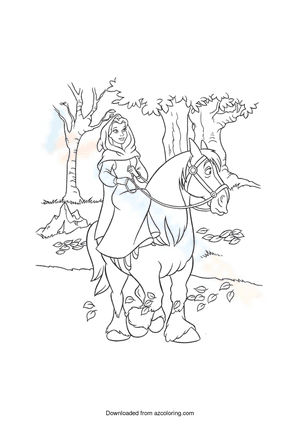 Belle rides a horse