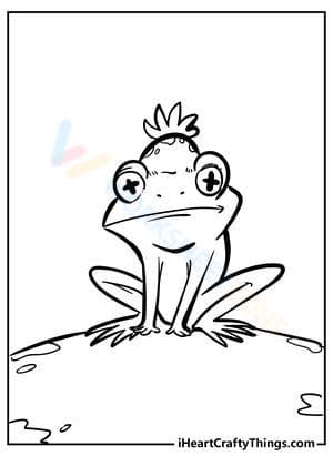 A cute stupid frog
