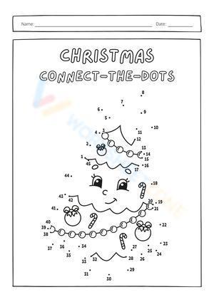 Christmas Connect-the-dots Tree Worksheet