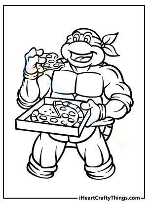ninja turtle and pizza
