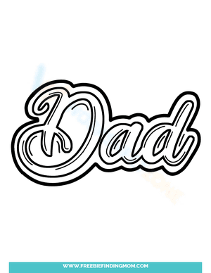 DAD in bubble letter