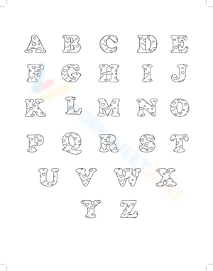 A-Z cursive bubble letters