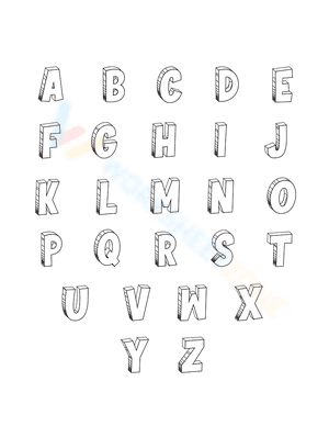 A-Z cool bubble letters