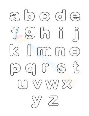 A-Z lowercase bubble letters