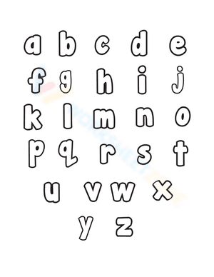 Simple A-Z bubble letters