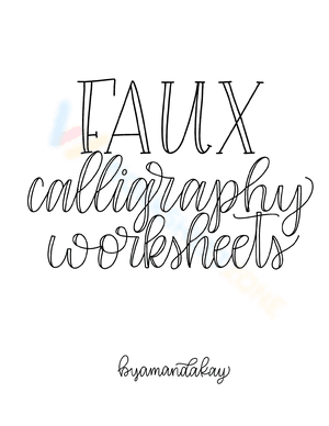 Faux calligraphy