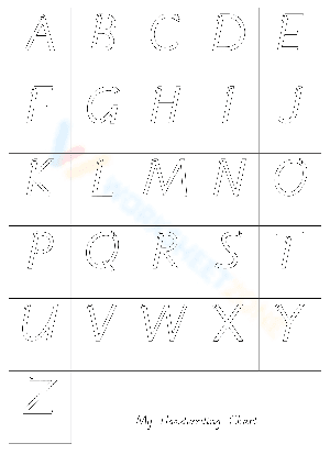 Modern Cursive Handwriting Chart