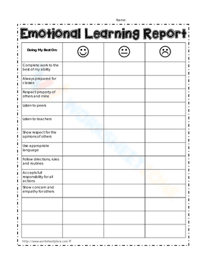 Emotional learning report