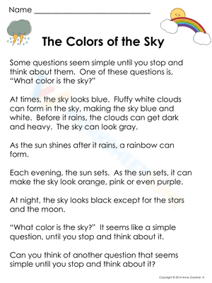 The Colors of the Sky