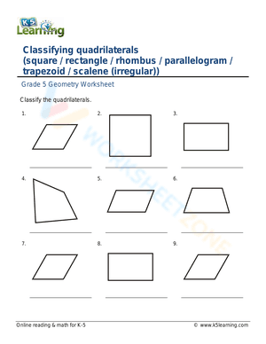 Classifying quadrilaterals