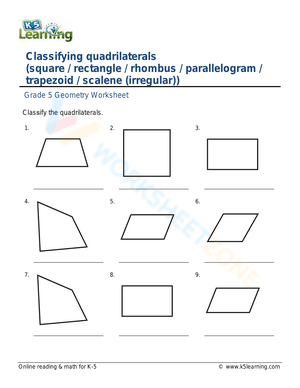 Classifying quadrilaterals