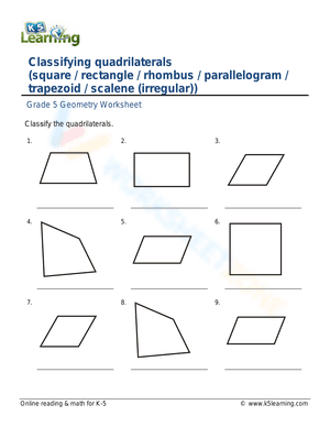 Arranging quadrilaterals