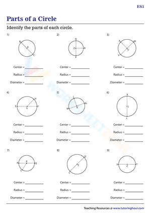 Identify parts of a circle