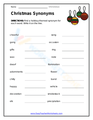Christmas Synonyms