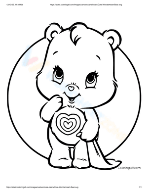 Cute wonderheart bear