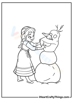 Elsa Building a Snowman