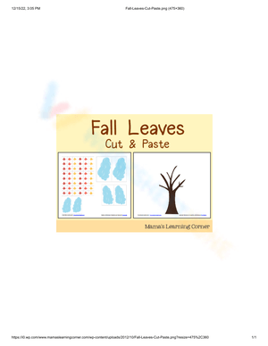 Fall leaves cut
